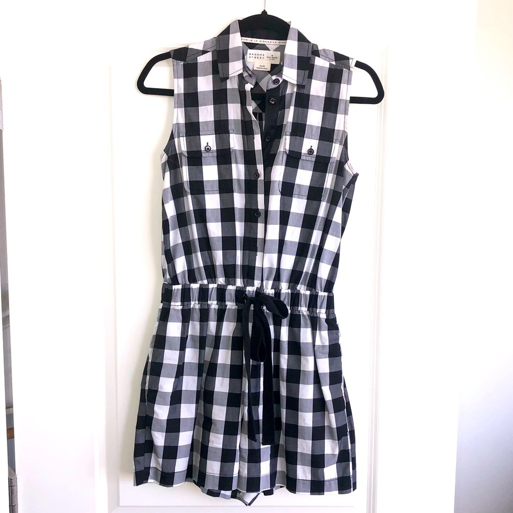 Kate Spade Gingham Broom Street Romper Size XS Excellent Condition Stunning
